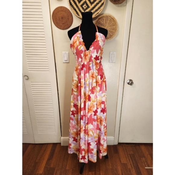 Ditzys Boutique Dresses & Skirts - Multi Colored Floral Maxi Dress With Side Split